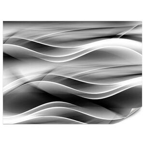 Muralo FOTOTAPETA Pre Kúpeľňu Abstraktné Monochromatické Vlny Moderná 500 x 350 cm vyobraziť