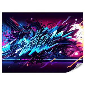 Muralo FOTOTAPETA Pre Študentskú Izbu Neón Graffiti Písmo 400 x 280 cm vyobraziť