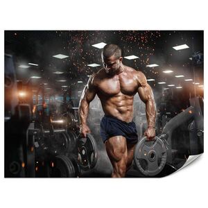 Muralo FOTOTAPETA Svalnatý Muž Gym Posilňovňa Šport 400 x 280 cm vyobraziť