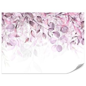 Muralo FOTOTAPETA Pre Spálňu Akvarel Jemné Ružové Listy Botanická 350 x 256 cm vyobraziť