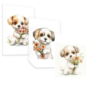 Muralo PLAGÁT SET Pre Detskú Izbu PSY Šteniatka Kvety Zvieratá 3x Plagát A3 30 x 42 cm vyobraziť