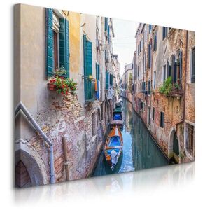 Muralo OBRAZ NA PLÁTNE do Obývačky Benátky Mestská Architektúra 3D 100 x 70 cm vyobraziť