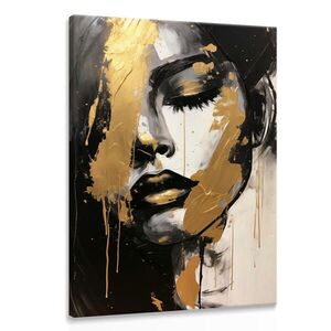 Muralo OBRAZ Na Plátne Žena TVÁR Portrét Abstrakcia Glamour Nástenná Dekorácia Do Obývacej Izby 40 x 60 cm vyobraziť