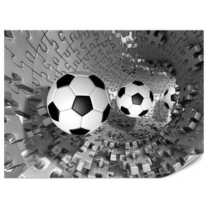 Muralo FOTOTAPETA Pre Obývačku Futbal Puzzle Šport Abstrakcia 250 x 175 cm vyobraziť