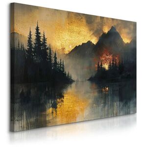 Muralo OBRAZ NA PLÁTNE Hory Les Krajina Glamour Štýl 40 x 30 cm vyobraziť