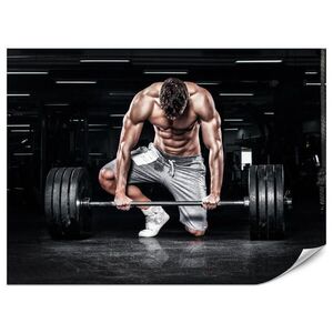 Muralo FOTOTAPETA Svalnatý Muž Posilňovňa Tréning Šport 100 x 70 cm vyobraziť