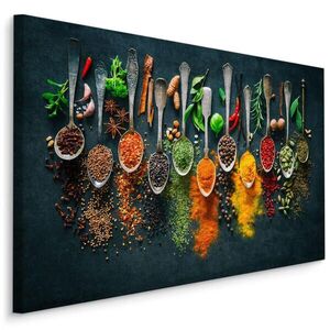 Muralo OBRAZ NA PLÁTNE do Jedálne Korenie Bylinky 3D 90 x 60 cm vyobraziť