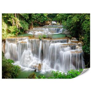 Muralo FOTOTAPETA Pre Jedáleň Panoráma Lesný Vodopád Stromy Rastliny Príroda 250 x 175 cm vyobraziť