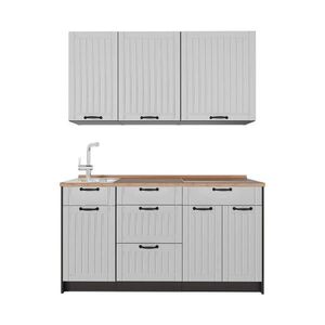 Vicco SAMOSTATNÁ KUCHYŇA Fame-Line, Biely vidiecky dom/antracitová, 150 cm, AP Oak vyobraziť