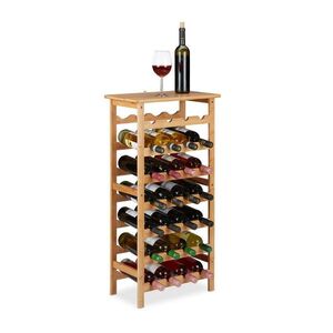 Relaxdays STOJAN Prírodný bambus na 28 fliaš 94x47x29 cm vyobraziť