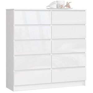 RAUMHIRSCH FURNITURE KOMODA Biela, Lesklá biela 121/120/40 vyobraziť