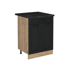 Vicco KUCHYNSKÁ SPODNÁ SKRINKA R-Line, Antracitový vidiecky dom/Dub Goldkraft, 60 cm so zásuvkou antrasiitti työtaso vyobraziť