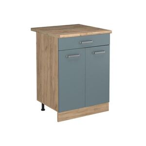Vicco KUCHYNSKÁ SPODNÁ SKRINKA R-Line, Modrošedá/Dub Goldkraft, 60 cm so zásuvkou Goldkraft tammi työtaso vyobraziť