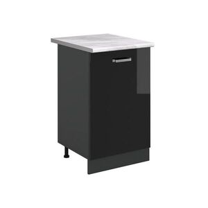 Vicco KUCHYNSKÁ SPODNÁ SKRINKA R-Line, Čierny vysoký lesk/antracitová, 50 cm Marmori työtaso vyobraziť