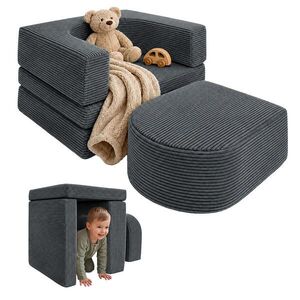 Relaxdays KRESLO antracitové 4-dielny-set menčester vyobraziť