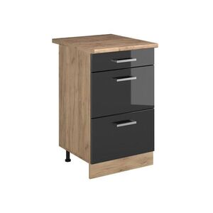 Vicco KUCHYNSKÁ SPODNÁ SKRINKA R-Line, Antracit vysoký lesk/Dub Goldkraft, 50 cm Goldkraft tammi työtaso vyobraziť