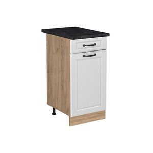 Vicco KUCHYNSKÁ SPODNÁ SKRINKA R-Line, Biely vidiecky dom/Dub Goldkraft, 40 cm antrasiitti työtaso vyobraziť