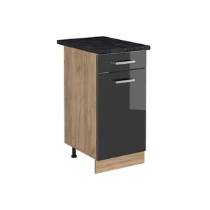Vicco KUCHYNSKÁ SPODNÁ SKRINKA R-Line, Antracit vysoký lesk/Dub Goldkraft, 40 cm antrasiitti työtaso vyobraziť