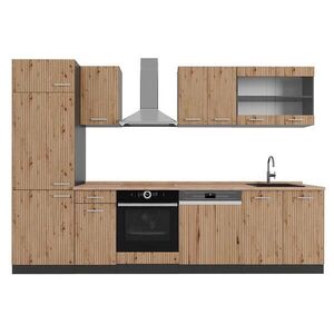 Vicco KUCHYNSKÝ KÚT R-Line Remeselný dub/antracit 300 cm , AP Oak vyobraziť