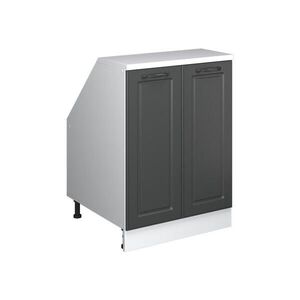 Vicco ŠIKMÁ SKRIŇA Rion Antracitový vidiecky dom 60 x 81.6 cm s 2 dverami, korpus skrine hĺbka 60 cm vyobraziť
