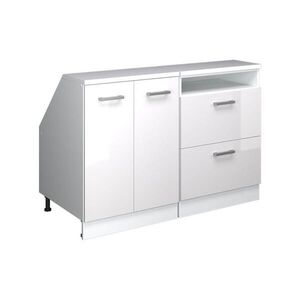 Vicco KUCHYNSKÁ SKRIŇA PRE ŠIKMÉ STRECHY R-Line Biely vysoký lesk 120 cm Súprava 2 korpusov skrine hĺbka 60 cm vyobraziť