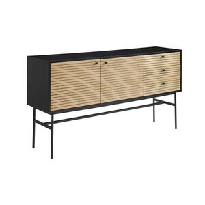 Livetastic ŠIROKÁ KOMODA, dub, čierna, farba duba, 160/85/40 cm vyobraziť