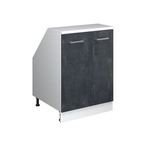 Vicco KUCHYNSKÁ SKRIŇA PRE ŠIKMÉ STRECHY R-Line Čierny betón 60 cm s 2 dverami, korpus skrine hĺbka 60 cm vyobraziť