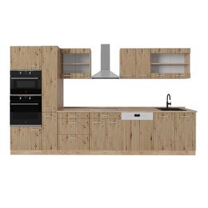 Vicco KUCHYNSKÝ KÚT R-Line Dub remeselný/dub Goldkraft 350 cm s vysokou skriňou, dub AP vyobraziť