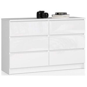 RAUMHIRSCH FURNITURE KOMODA Biela, Biela lesklá 77/120/40 vyobraziť