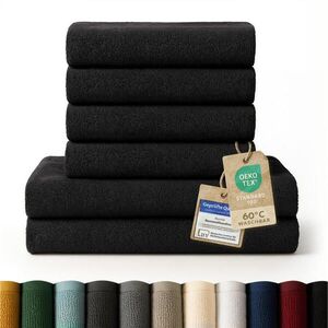 Blumtal OSUŠKA 6dílná sada, 2x osuška 70/140 + 4x ručník 50/100 cm, čierna vyobraziť