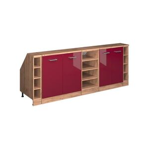 Vicco ŠATNÍKOVÁ ZOSTAVA PRE ŠIKMÉ STRECHY Rion Červený vysoký lesk 210 cm Súprava 5 korpusov skrine hĺbka 60 cm vyobraziť