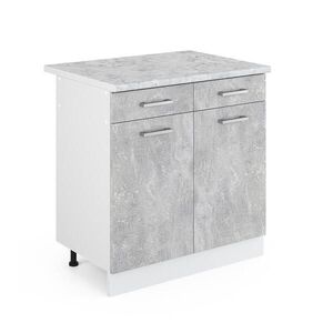 Vicco SPODNÁ SKRINKA R-Line betón 80 cm so zásuvkami a dvierkami, s pracovnou doskou vyobraziť