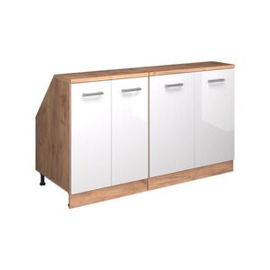 Vicco KUCHYNSKÁ SKRIŇA PRE ŠIKMÉ STRECHY R-Line Biely vysoký lesk 140 cm Súprava 2 korpusov skrine hĺbka 60 cm vyobraziť