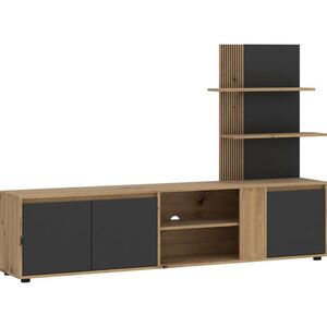 Livetastic OBÝVACIA STENA antracitová, dub artisan vyobraziť