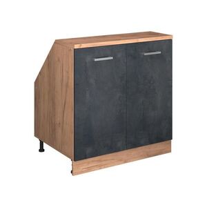Vicco R-LINE Čierny betón 80 cm s 2 dverami, korpus skrine hĺbka 60 cm vyobraziť