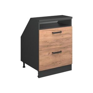 Vicco KUCHYNSKÁ SKRIŇA PRE ŠIKMÉ STRECHY R-Line Dub Goldkraft 60 cm s 2 zásuvkami, korpus skrine hĺbka 60 cm vyobraziť