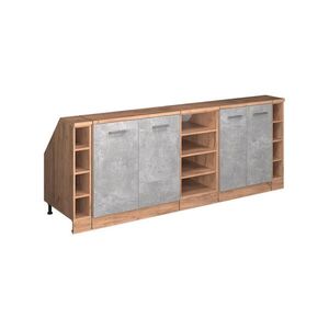 Vicco KUCHYNSKÁ SKRIŇA PRE ŠIKMÉ STRECHY R-Line betón 210 cm Súprava 5 korpusov skrine hĺbka 60 cm vyobraziť
