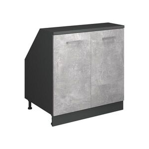 Vicco KUCHYNSKÁ SKRIŇA PRE ŠIKMÉ STRECHY R-Line betón 80 cm s 2 dverami, korpus skrine hĺbka 60 cm vyobraziť
