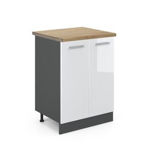 Vicco KUCHYNSKÁ SPODNÁ SKRINKA R-Line Biely vysoký lesk 60 cm , AP Oak vyobraziť