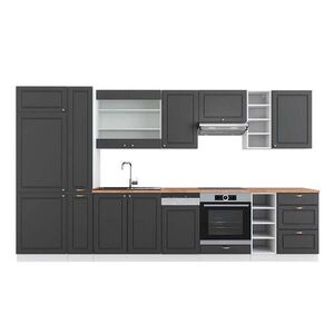 Vicco KUCHYNSKÝ KÚT Fame-Line Antracit zlatá/biela 355 cm , AP Oak vyobraziť