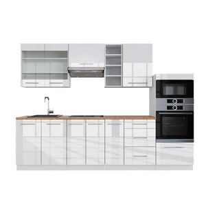 Vicco KUCHYNSKÝ KÚT Fame-Line Biela vysoký lesk/biela 280 cm , AP Oak vyobraziť