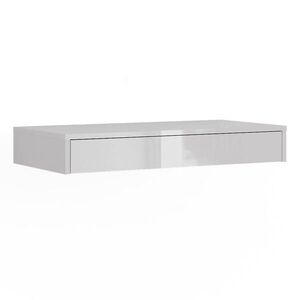 Vicco NÁSTENNÁ POLICA Sherry Biely vysoký lesk 81.4 x 12 cm so zásuvkou vyobraziť