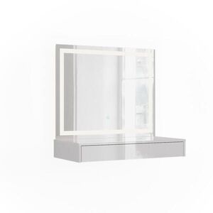 Vicco TOALETNÝ STOLÍK Sherry, biely/Biely vysoký lesk, 80 cm so zrkadlom LED vyobraziť