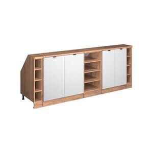 Vicco KUCHYNSKÁ SKRIŇA PRE ŠIKMÉ STRECHY R-Line Biele zvlnenie 210 cm Súprava 5 korpusov skrine hĺbka 60 cm vyobraziť