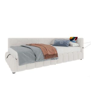 WISHDOR ROZKLADACIA POHOVKA 90/200 cm, biela, s úložným priestorom, LED osvetlením, USB a Type-C vyobraziť