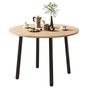 Modfu KRUHOVÝ jedálenský stôl z MDF 100x100x75 cm dubový skladací pre 2–4 osoby, kompaktný do malých priestorov vyobraziť