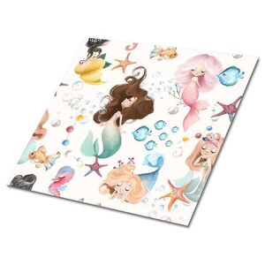 TULUP SAMOLEPIACE OBKLADY NA STENU 9 ks 30x30 cm Detský vzor s morskými pannami vyobraziť