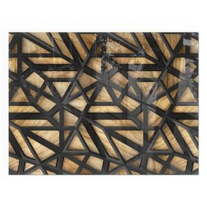 TULUP PODLOŽKA POD KRB 80x60 cm - Geometria s drevom vyobraziť