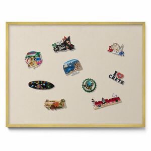 TULUP MAGNETICKÁ TABUĽA 80x60 cm zlatý rám – Ružová farba vyobraziť