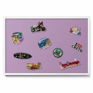 TULUP MAGNETICKÁ TABUĽA 60x40 cm biely rám – Pastelová fialová vyobraziť